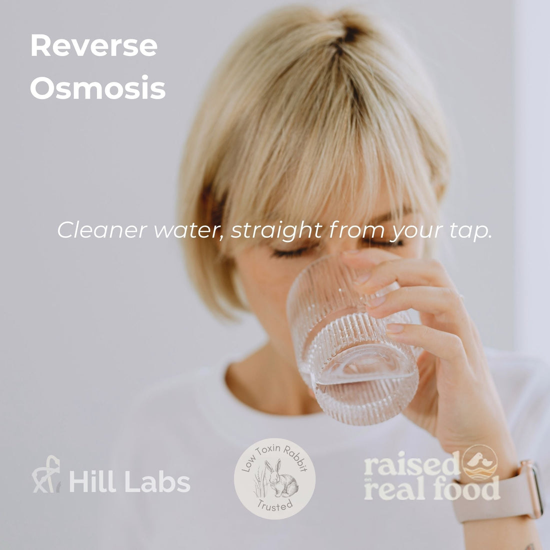 Image about reverse osmosis. Woman drinking water from a glass.