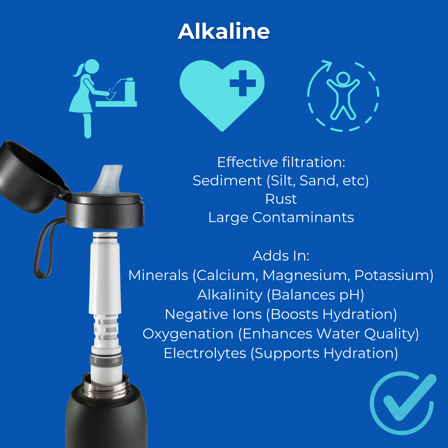 H2Go Filtered Water Bottle - Lite 780ml