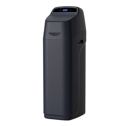 water softener for NZ by hydrate filters. Black system with white background