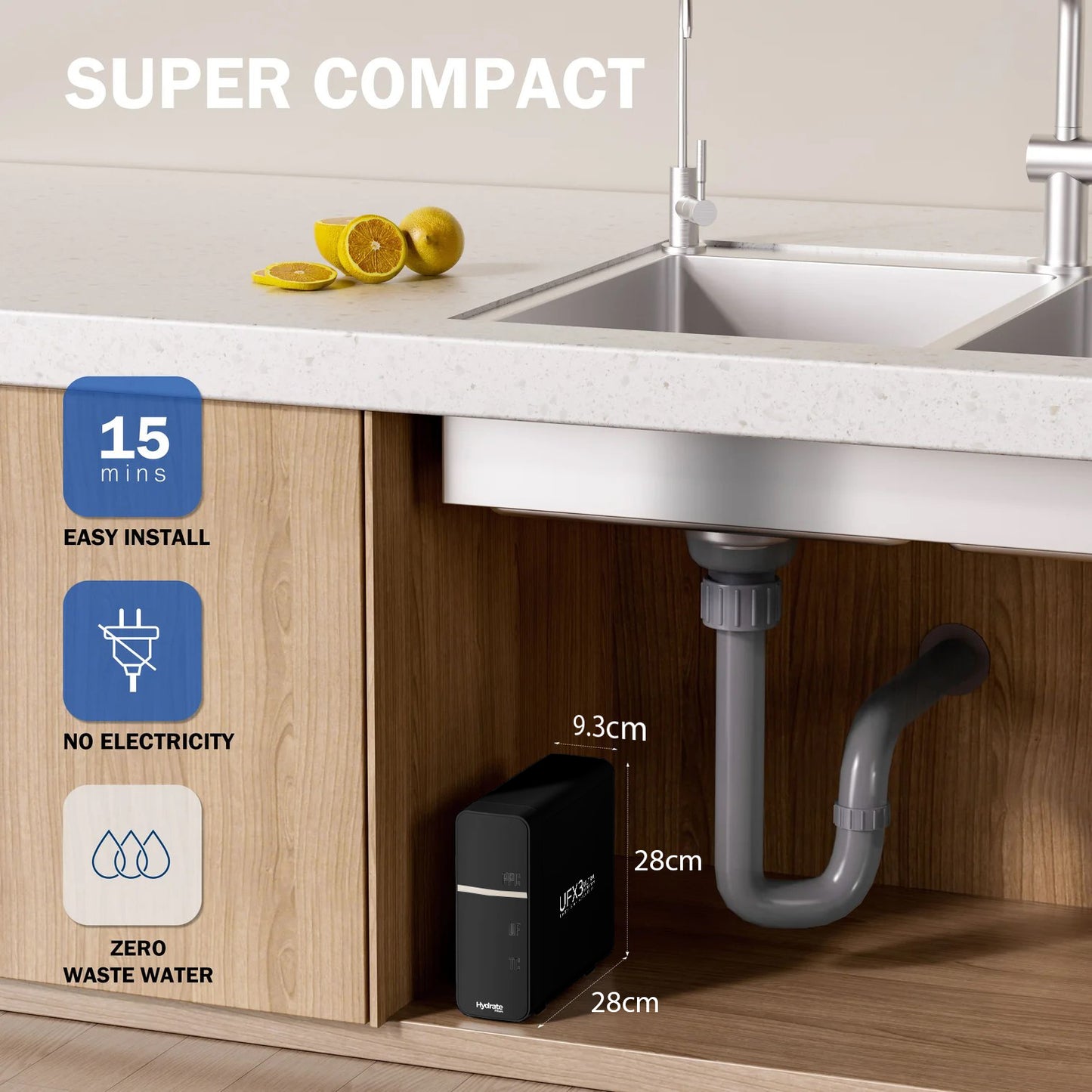 Under sink water filter