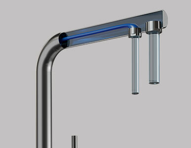 image showing the outlets on a dual tap