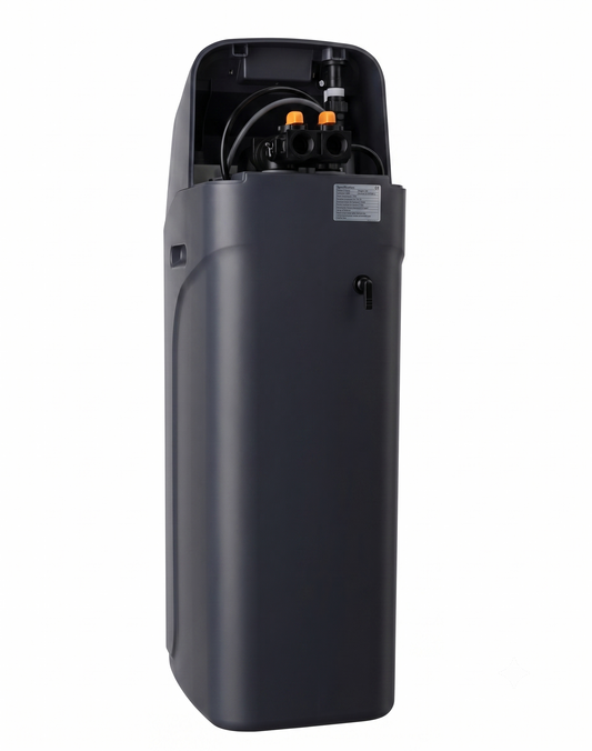 rear view of the suresoft water softener by hydrate filters